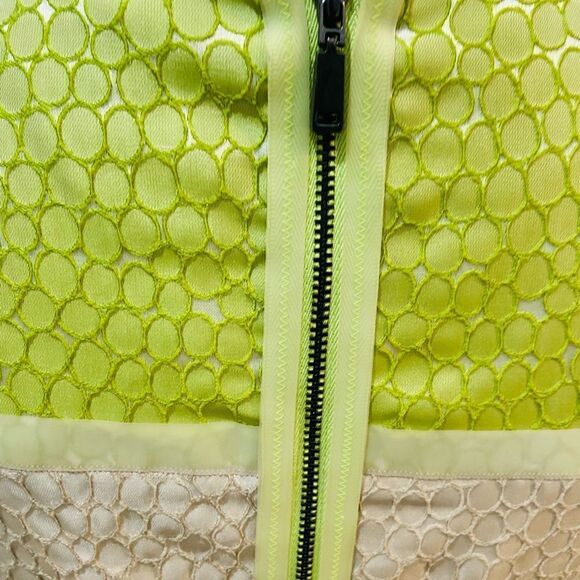 Eli Tahari sleeveless sheath fitted dress colorblock texture back exposed zipper - Picture 6 of 12